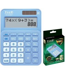 Kalkulator dwuliniowy TOOR TR-1223DB-B 10-pozycyjny niebieski 120-1901
