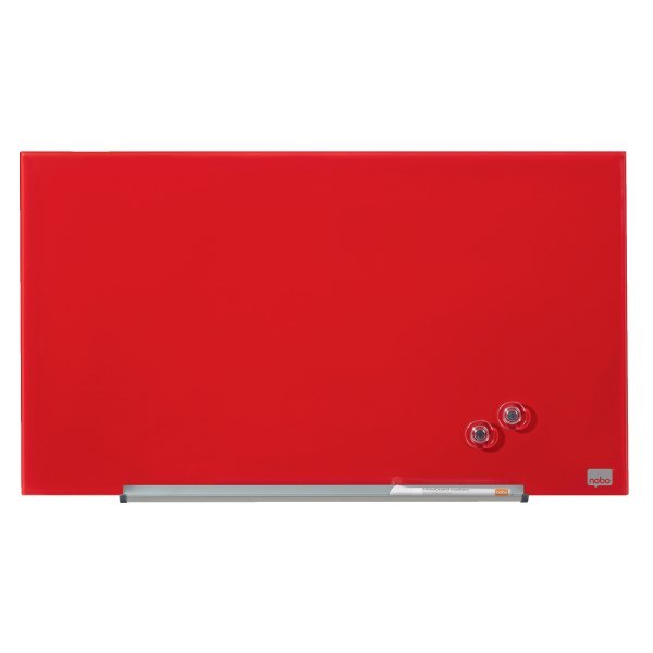 Szklana tablica Nobo Impression Pro 680x380mm, czerwona