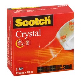 Taśma biurowa SCOTCH_ Crystal Clear (600), transparentna, 19mm, 10m