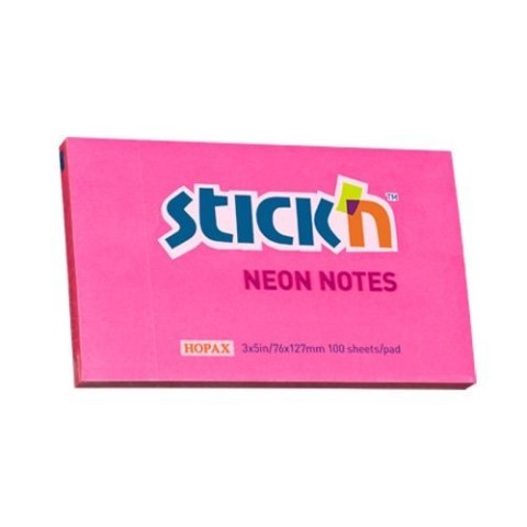 Bloczek STICK"N 127x76mm ciemnoróżowy neonowy 100k 21169 STICK"N