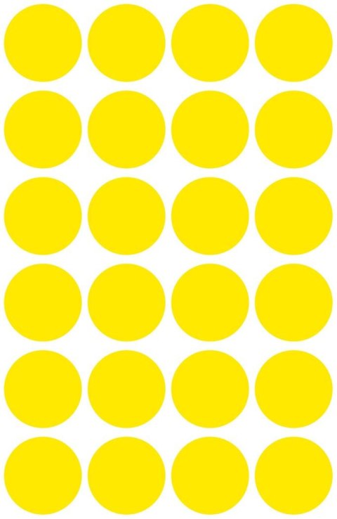 Kółka do zaznaczania żółte 3007 Q18 4 ark. Avery Zweckform