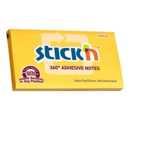 Bloczek STICK"N 127x76mm 360stopni ciemno zółty 21555