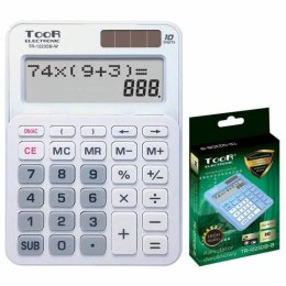 Kalkulator dwuliniowy TOOR TR-1223DB-W 10-pozycyjny biały 120-1900