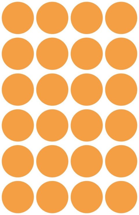 Kółka do zaznaczania pomarańczowe neon 3173 Q18 4 ark., Avery Zweckform