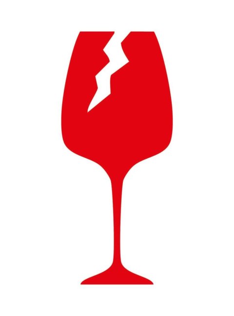 Etykiety "Ostrożnie szkło" 7251 74 x 100 w rolce Ostrzegawcze etykiety wysyłkowe Avery Zweckform