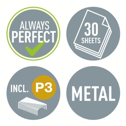 Zszywacz 55021 LEITZ WOW 24-26/6 30k turkusowy średni metalowy 55021051