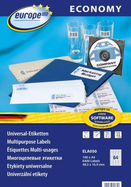 Etykiety uniwersalne ELA050 48,5 x 16,9 100 ark. Economy Europe100 by Avery Zweckform