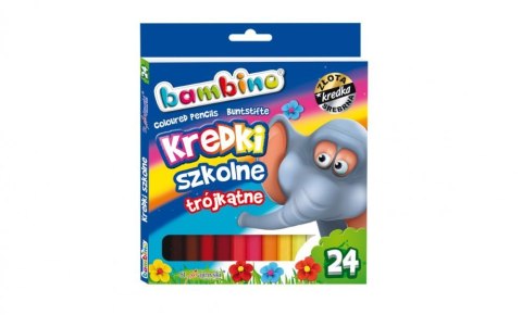 Kredki 24 kol.szkolne trójkatne 2076 MAJEWSKI