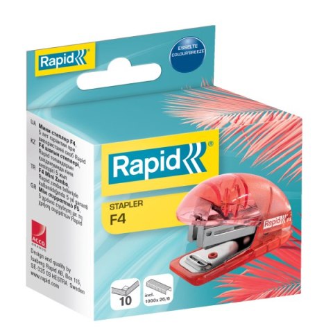 Zszywacz mini Rapid Colour"Breeze F4, 10 kartek, 5 lat gwarancji, niebieski 5001327