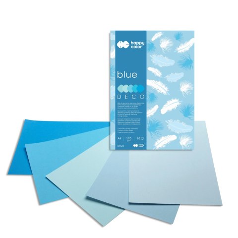 Blok DECO BLUE HAPPY COLOR A4 20ark.170g 5 ko lorów HA 3717 2030-032