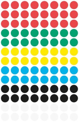 Kółka do zaznaczania mix kolorów 3090 Q8 4 ark Avery Zweckform