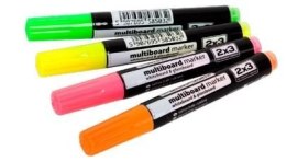 Markery suchościeralne Multiboard 4szt. fluorescencyjne 2X3 AS143
