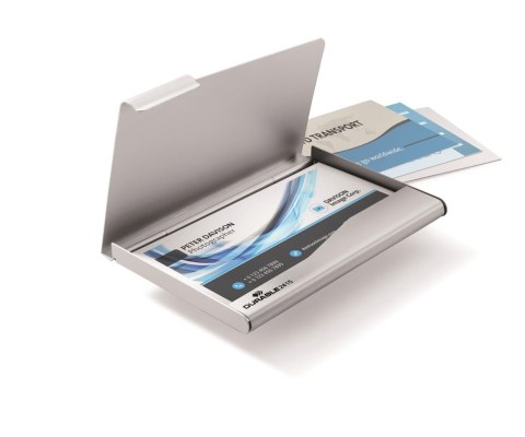 Wizytownik metalowy srebrny 241523 90x55mm