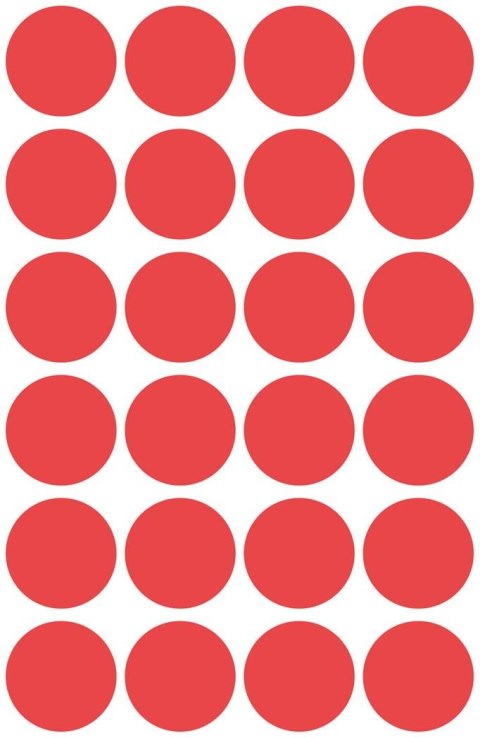 Kółka do zaznaczania czerwone Q18 4 ark Usuwalne, Avery Zweckform