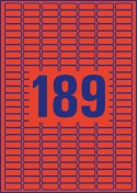 Etykiety czerwone L6036-20 25,4 x 10 20 ark usuwalne, Avery Zweckform