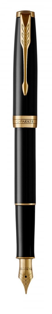 Pióro wieczne (F, stalówka ze stali) SONNET BLACK LACQUER GT PARKER 1931494, giftbox