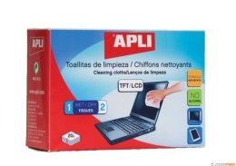 Chusteczki do czyszczenia ekranów APLI (AP11828) 20szt sucha+mokra