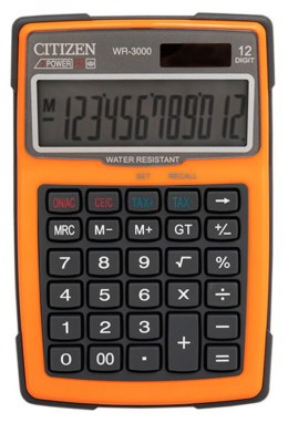 Kalkulator wodoodporny CITIZEN WR-3000, 152x105mm, pomarańczowy