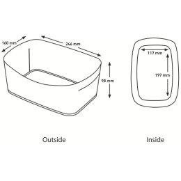 MyBox Pojemnik bez pokrywki, biało-czarny 52571095