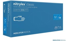 Rękawice nitrylowe XS (100) niebieskie bezpudrowe MERCATOR 8%VAT