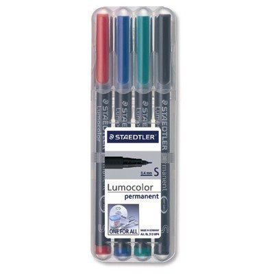 Foliopis permanentny B314 WP4 etui 4szt. STAEDTLER S314WP4
