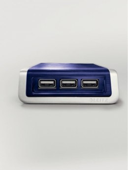(WYCOFANE)Ładowarka LEITZ STYLE na 3 porty USB niebiesk 62070069 (X)