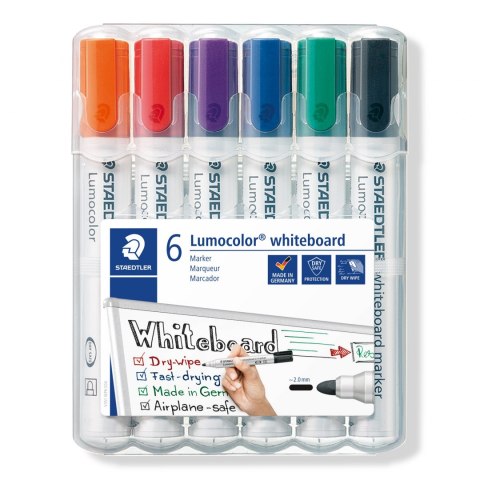 Marker suchościeralny 351 WP6 6szt w etui STAEDTLER