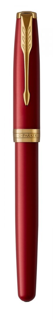 Pióro wieczne (F, stalówka ze stali) SONNET RED LACQUER GT PARKER 1931473, giftbox