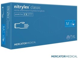 Rękawice nitrylowe M (100) niebieskie NITRYLEX MERCATOR MEDIAL 8%VAT