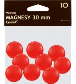 Magnes 30mm GRAND, czerwony, 10 szt 130-1695