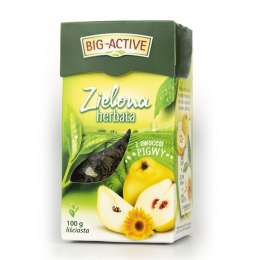 Herbata BIG-ACTIVE zielona liściasta z owocem pigwy 100g