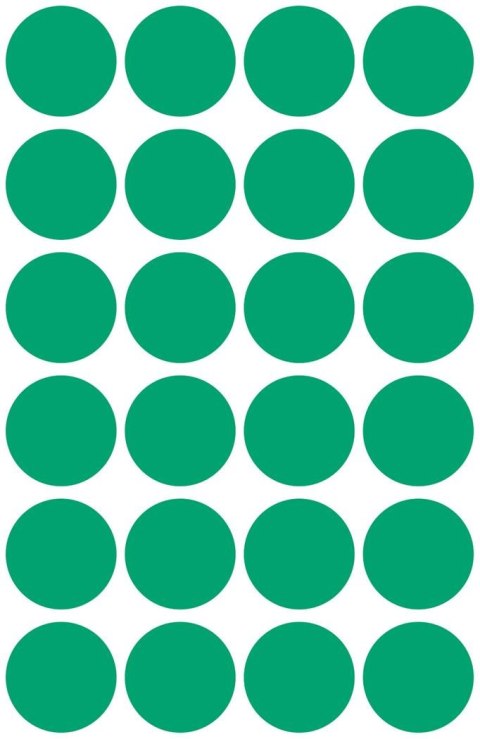 Kółka do zaznaczania kolorowe, 96 etyk./op., Q18 mm, zielone Avery Zweckform, 3006