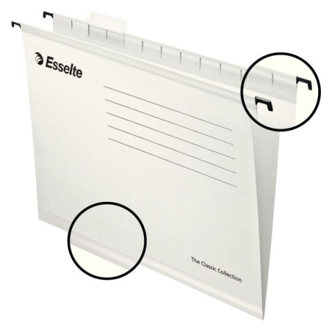 Teczki zawieszane Esselte Classic A4, biały, 25 szt. PENDAFLEX 90319