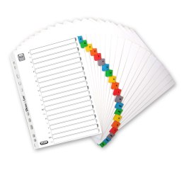 Przekładki kartonowe MYLAR A4, alfabetyczne A-Z kolorowe karty OXFORD 100204595 100204595