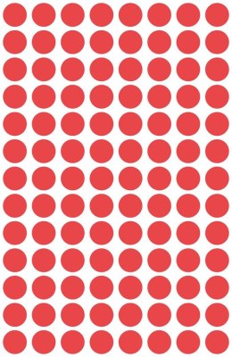 Kółka do zaznaczania kolorowe, 416 etyk./op., Q8 mm, czerwone Avery Zweckform, 3010