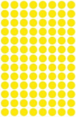 Kółka do zaznaczania kolorowe, 416 etyk./op., Q8 mm, żółte Avery Zweckform, 3013