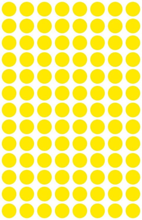 Kółka do zaznaczania kolorowe, 416 etyk./op., Q8 mm, żółte Avery Zweckform, 3013