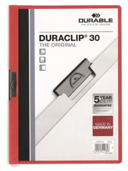 Skoroszyt DURABLE DURACLIP Original 30 czerwony 2200-03