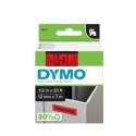 Taśma DYMO D1 - 12 mm x 7 m, czarny / czerwony S0720570 do drukarek etykiet