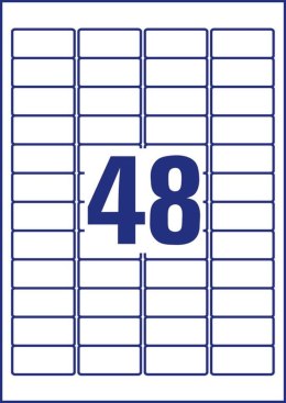 Etykiety adresowe J4720-25 45,7 x 21,2 25 ark przezroczyste, Avery Zweckform