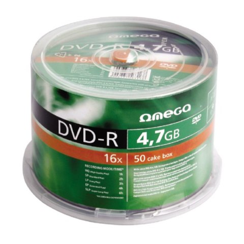 Płyta OMEGA DVD-R 4,7GB 16X CAKE (100) OMD16C100-