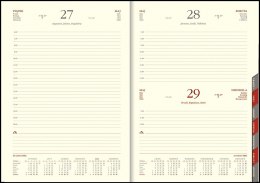 Kalendarz B5 dzienny CROSS z gumka azurowa datówka srebrny