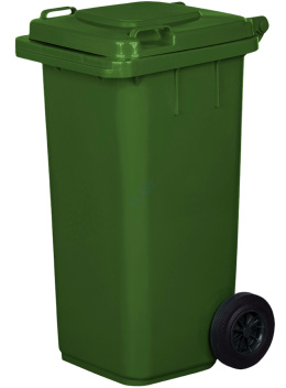 Pojemnik na odpady, kosz zielony 120L, odpady szkło
