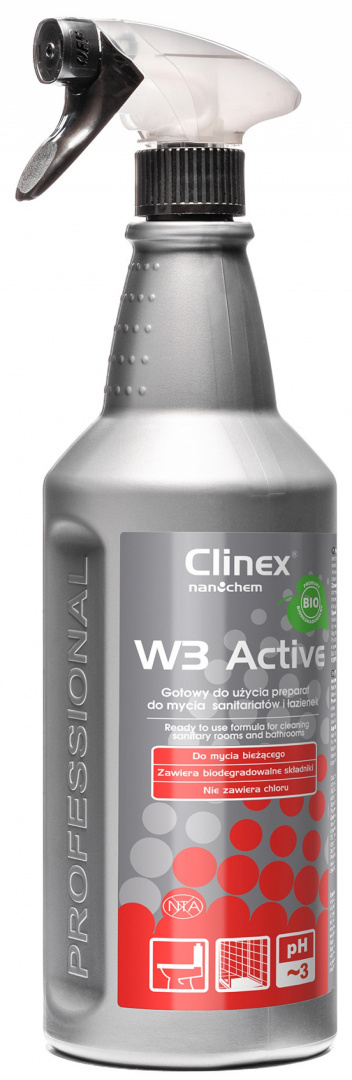 Preparat CLINEX W3 Active BIO 1L, do mycia sanitariatów i łazienek