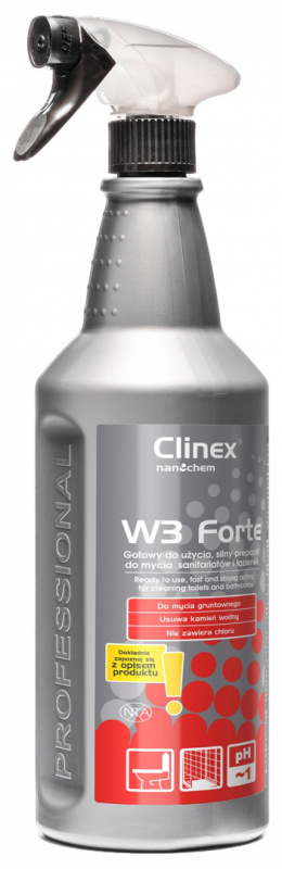 Preparat CLINEX W3 Forte 1L, do mycia sanitariatów i łazienek