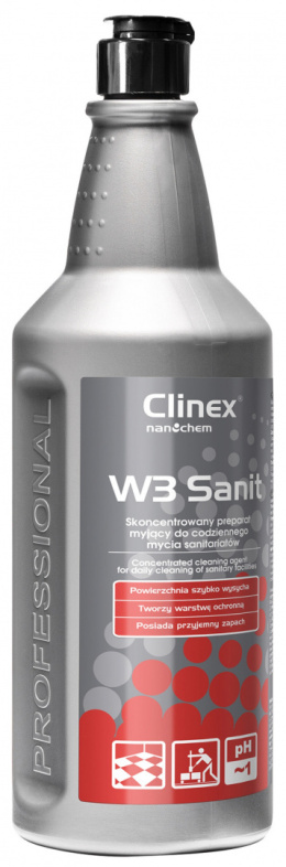 Preparat CLINEX W3 Sanit 1L, do mycia sanitariatów i łazienek
