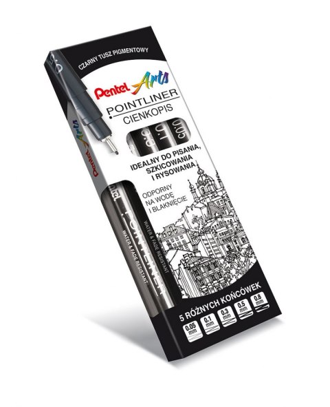 Cienkopis kalibrowany POINTLINER czarny S20P-5A PENTEL