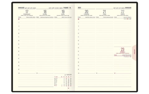 Kalendarz A-5 BEST CLASSIC książkowy (C3), 22 - złoty linea/czarny 2023