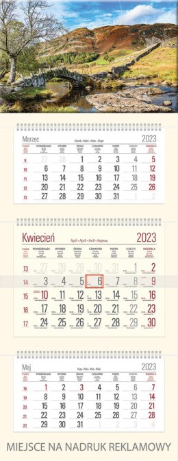 Kalendarz Trójdzielny z główką (T05) MOSTEK - krem 2023