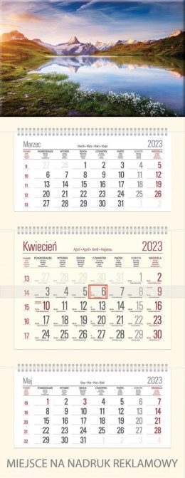 Kalendarz Trójdzielny z główką (T13) BRZASK - krem 2023